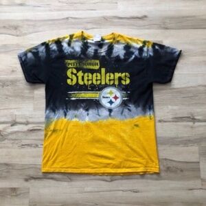 NFL Pittsburgh Steelers Tie-Dye Shirt - Yellow and Black